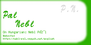 pal nebl business card